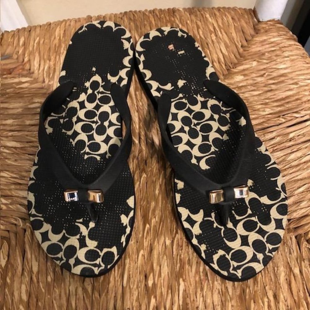 SOLD Coach Slip On Flip Flops Size 7-8
